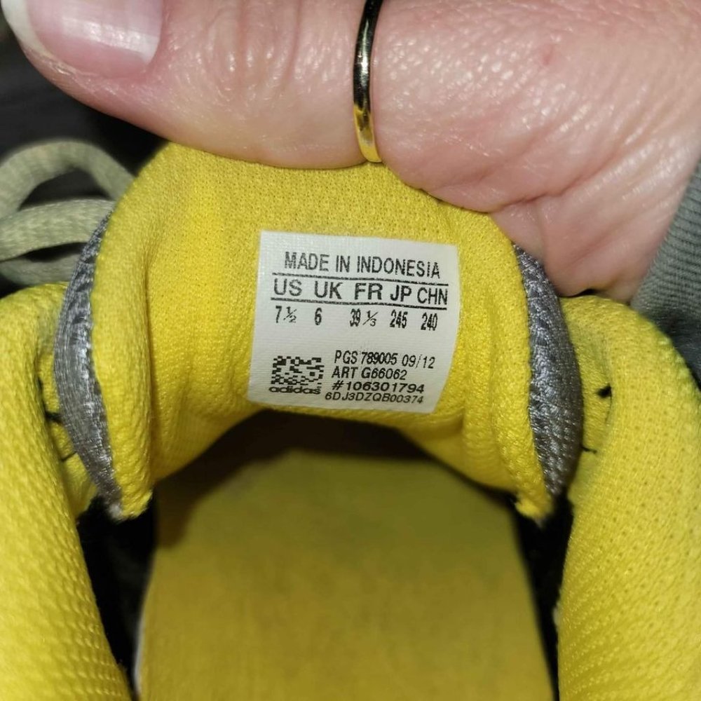 Women's adidas vigor 3 trail running shoes, grey/yellow - Picture 5 of 6